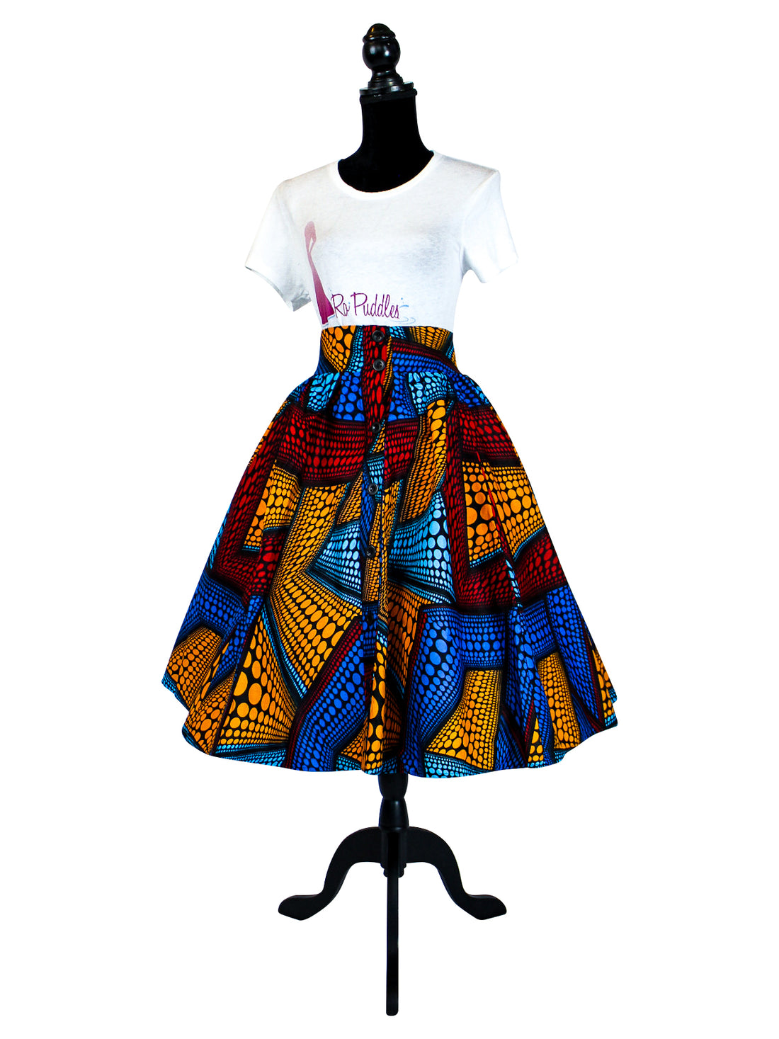 How to Style Our 'Vibrant Dot Explosion' Midi Skirt