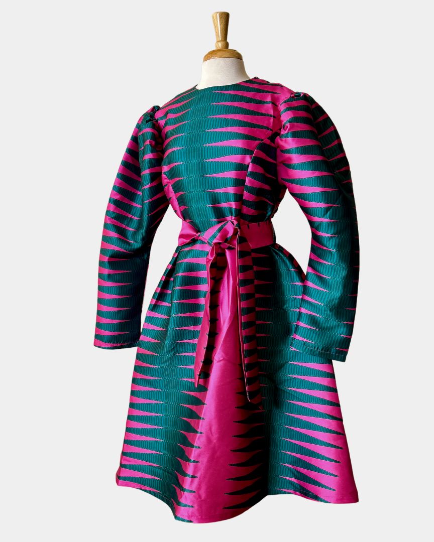 Pink and Green Midi Dress - Sample