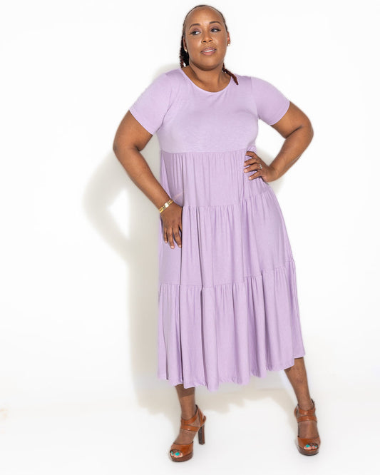 Fashions by RoPuddles light purple midi dress